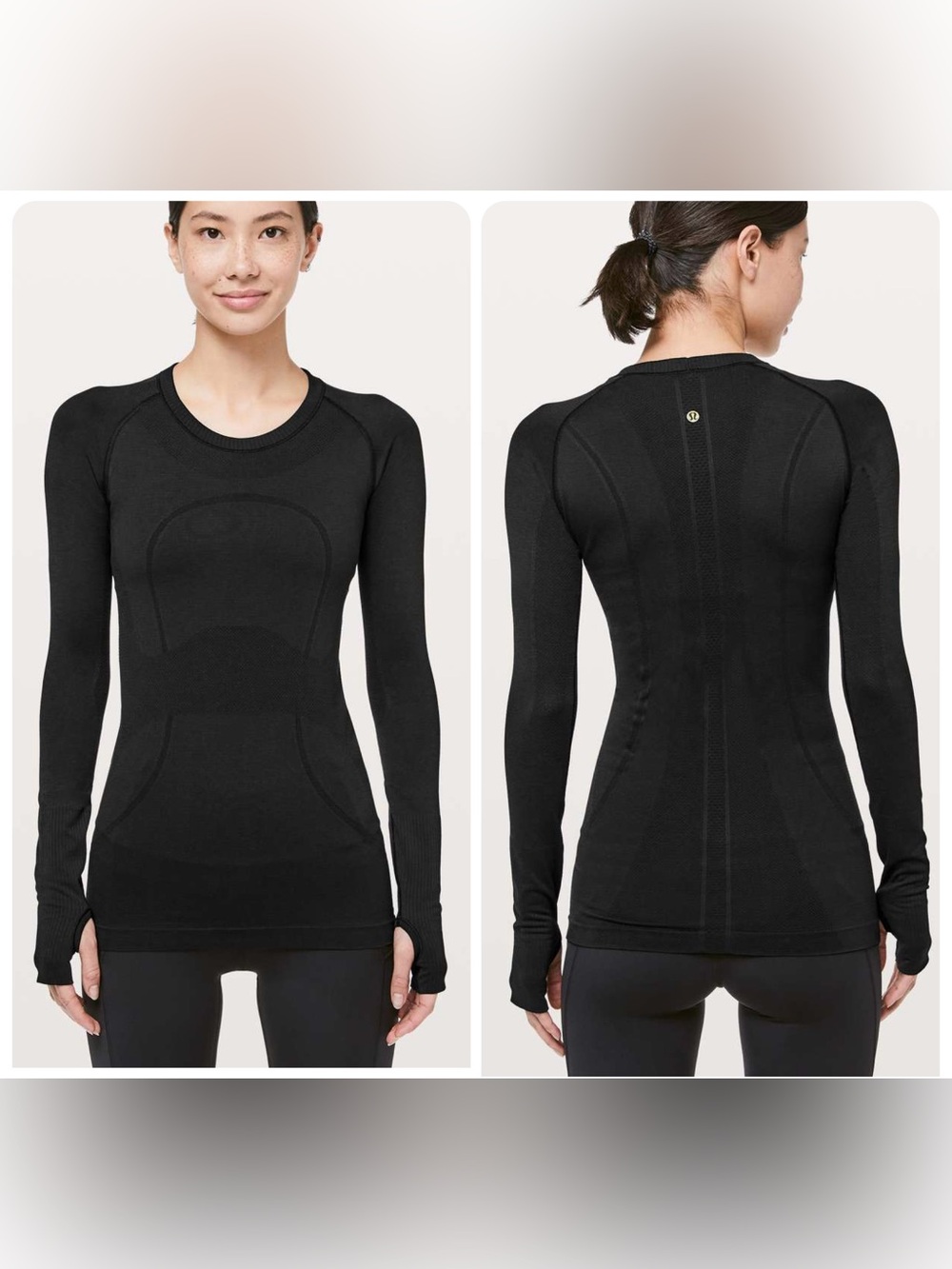 Lululemon Swiftly Tech Long Sleeve Crew Black size 8